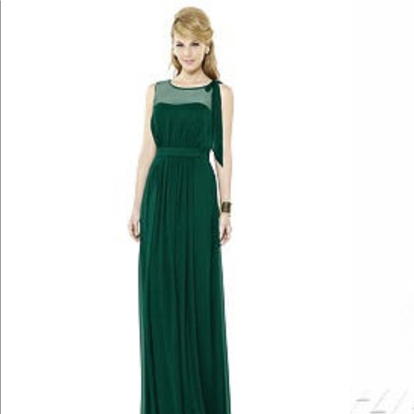 green evening maxi dress